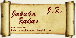 Jabuka Rakas vizit kartica